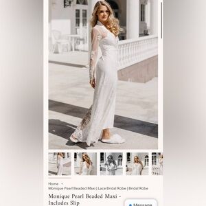 Brand New Le Rose Bridal Robe (Size Small)